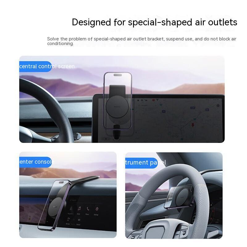 Magnetic Bendable 3-in-1 Wireless Charger Wireless Charger Phone Holder 15W Car Dash Mount Compatible With Phone